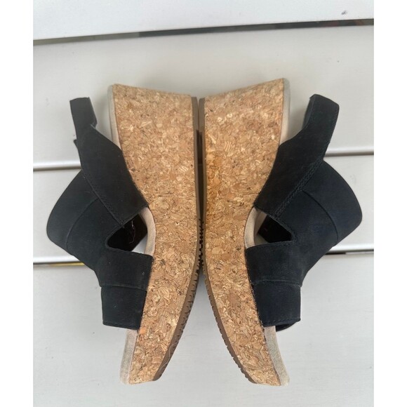 Collections by Clarks Annadel Ivory Wedge Sling Back Suede Leather Sandals 8.5 - Picture 3 of 7